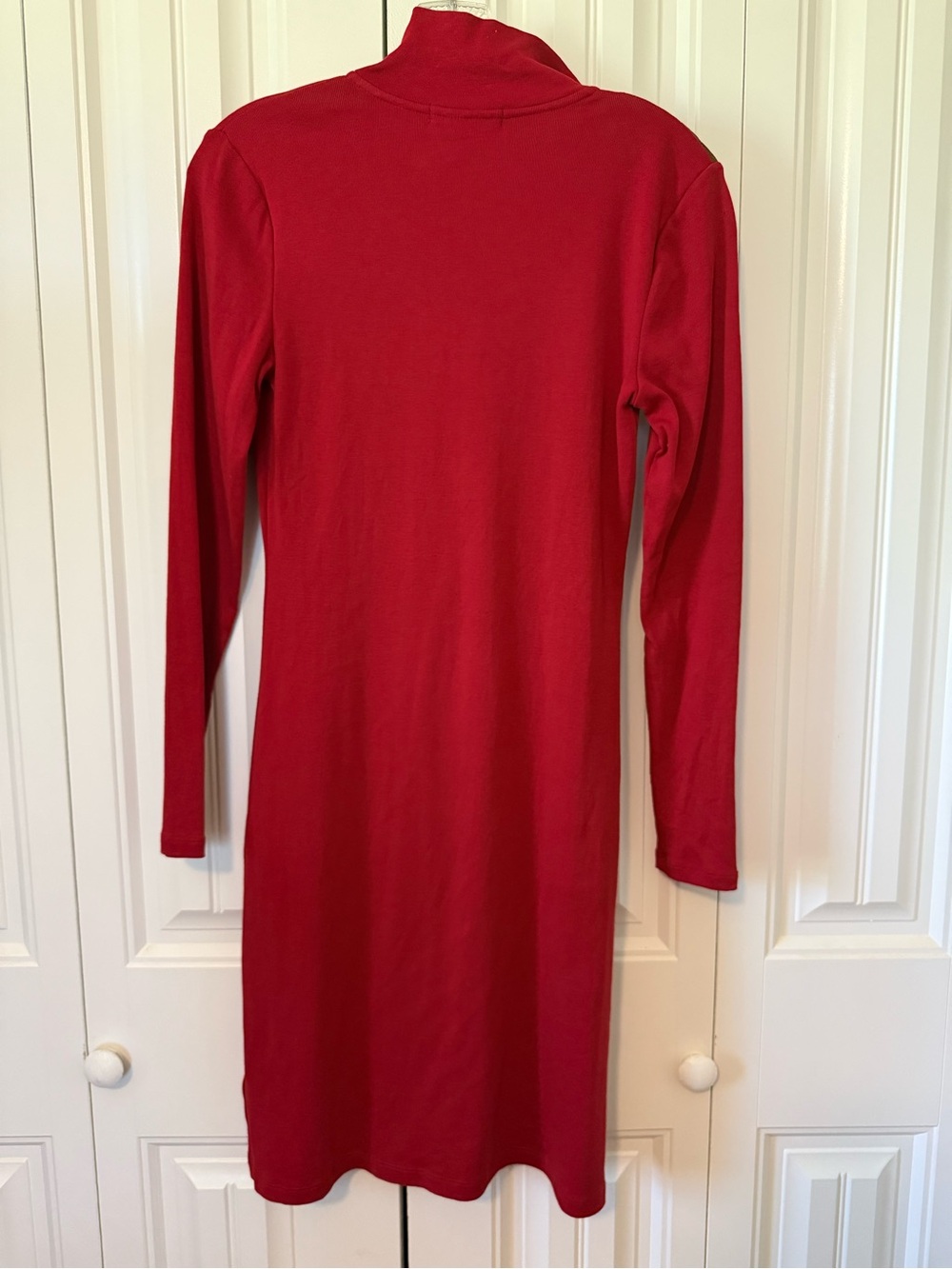 Lauren Ralph Lauren Red Long Sleeve Quarter-Zip Dress - Picture 10 of 10